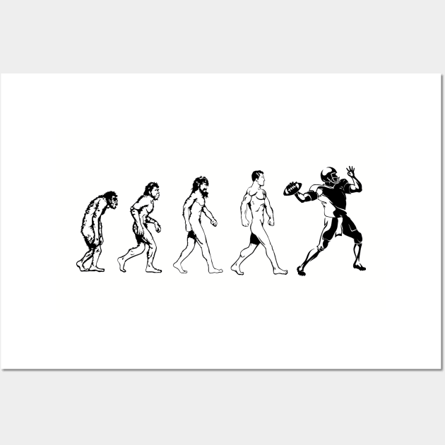 Football Evolution Quarterback American Footy Wall Art by ghsp